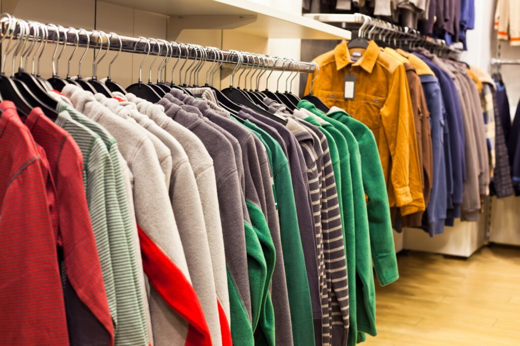 Men Clothing in Fashion Store